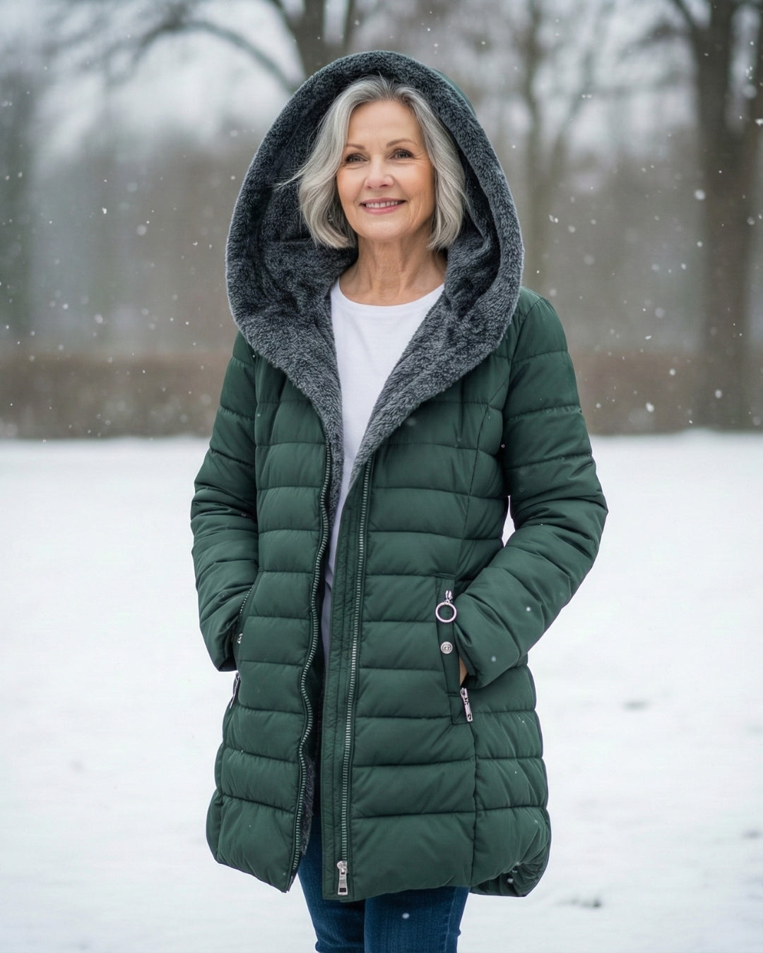 Clair | Pufferfrakke med fleecefor