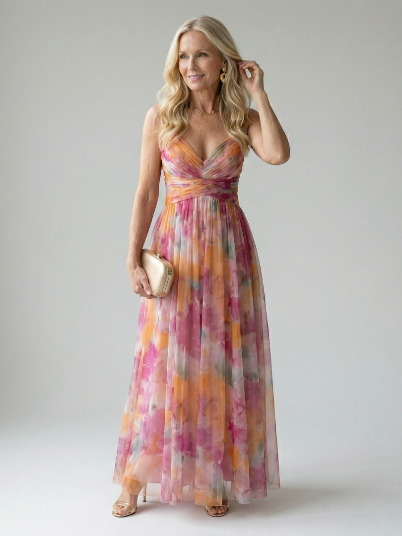 Isel | Miękka sukienka maxi typu wrap