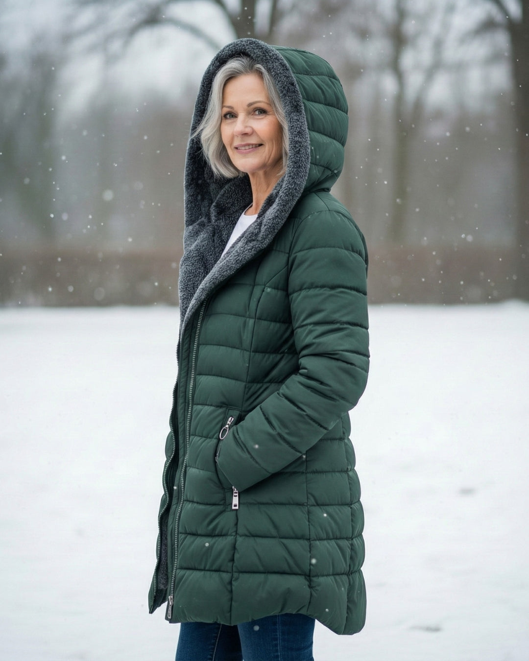 Clair | Pufferfrakke med fleecefor