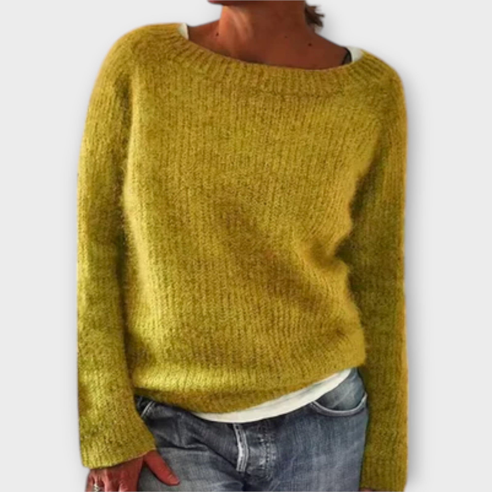 Elry™ - Blød ensfarvet strikpullover