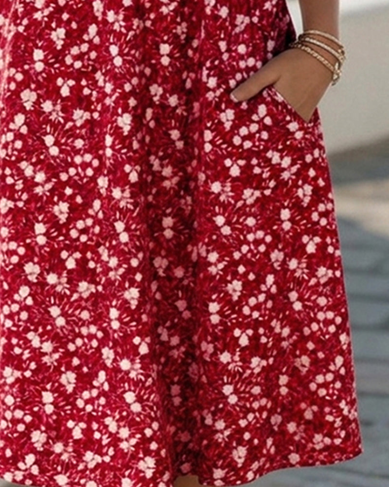 Liva™ Elegant Blomstret Kjole