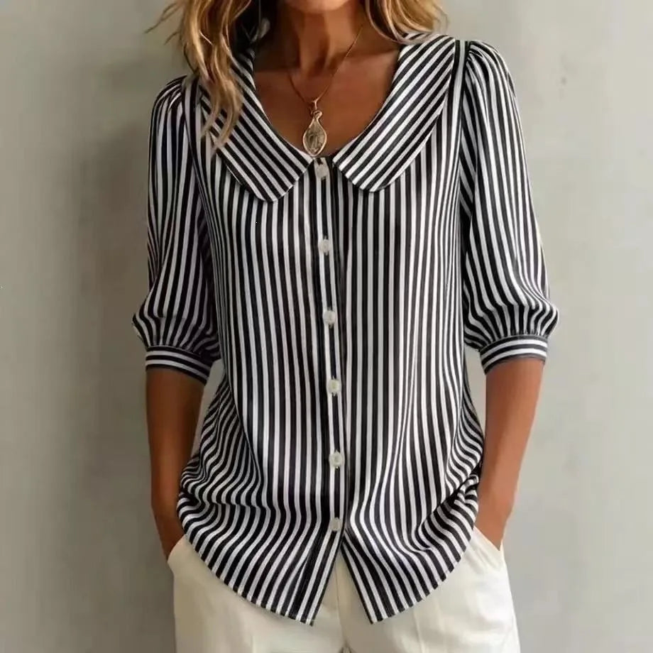 Alice - Afslappet stribet bluse