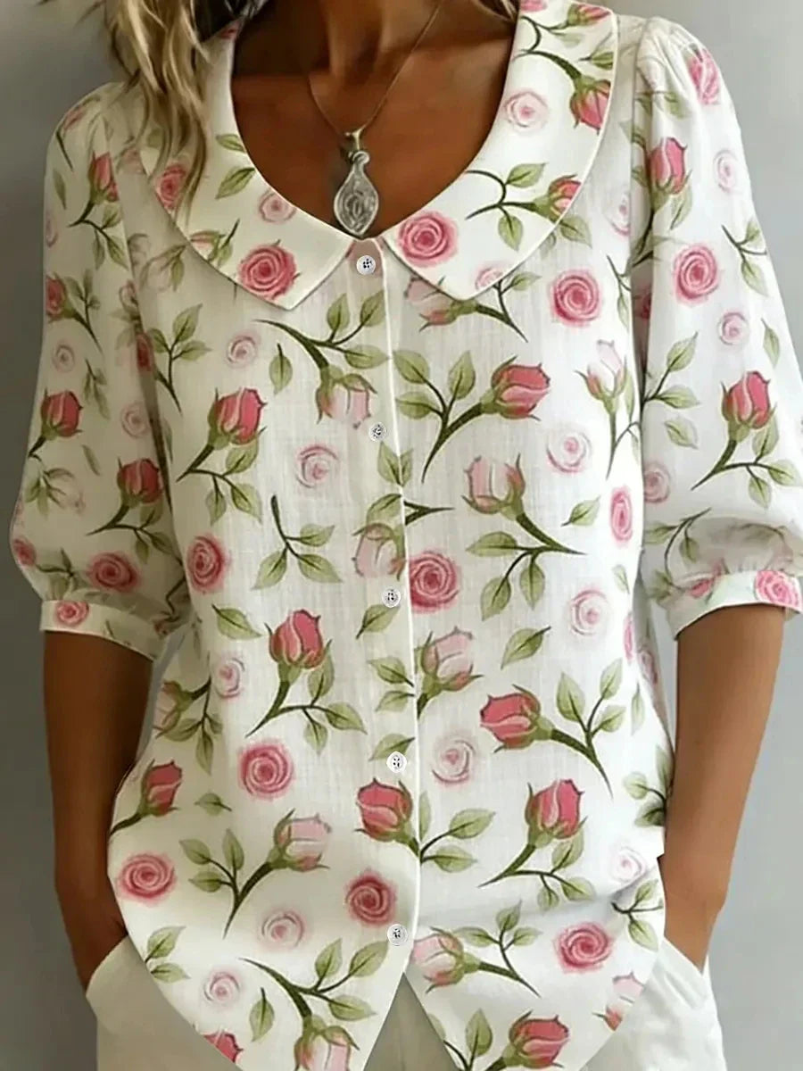 Elise - Blomstret bluse