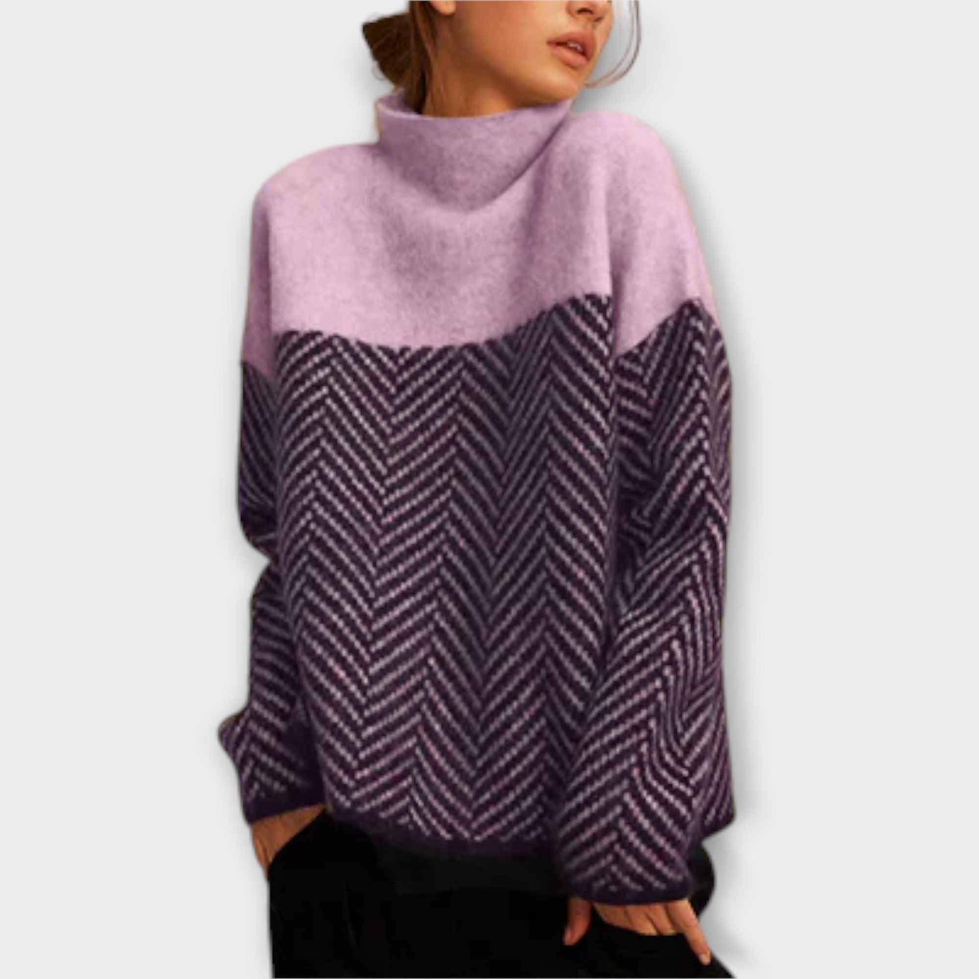 Roberta™ - Blød rullekravesweater
