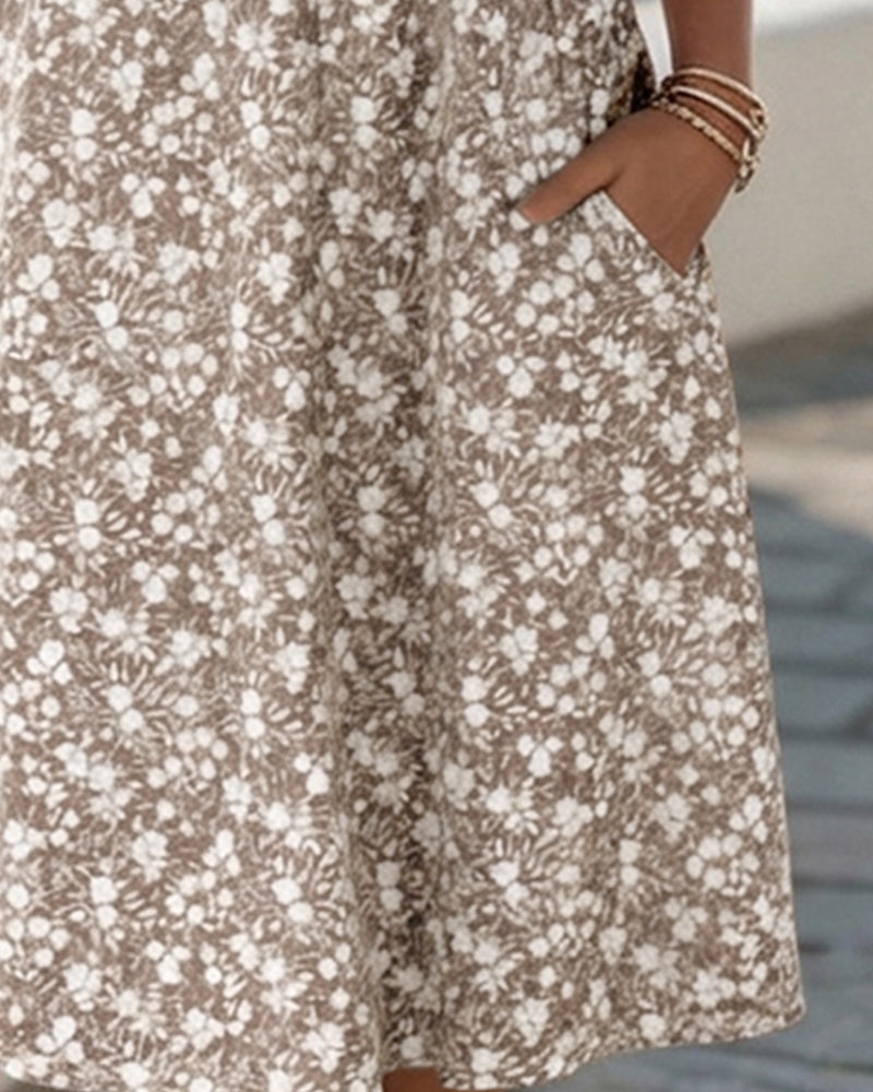 Liva™ Elegant Blomstret Kjole